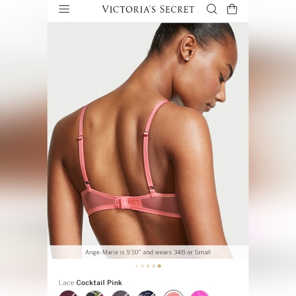 VS Dream Angels Lighty Lined Demi Bra Cocktail Pink NWT - Picture 5 of 7